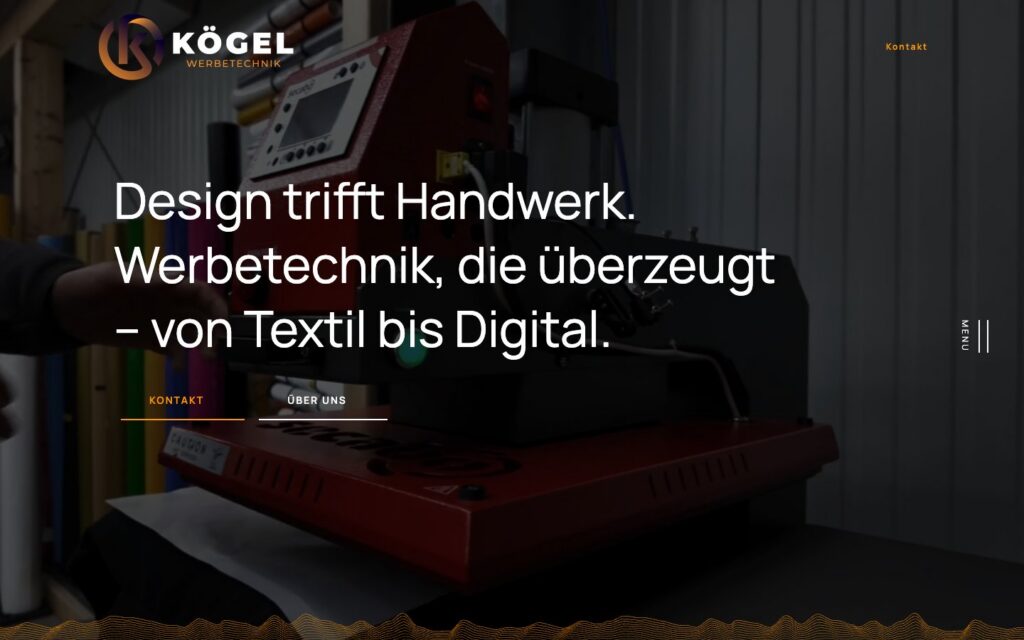 Website Kögel Werbetechnik